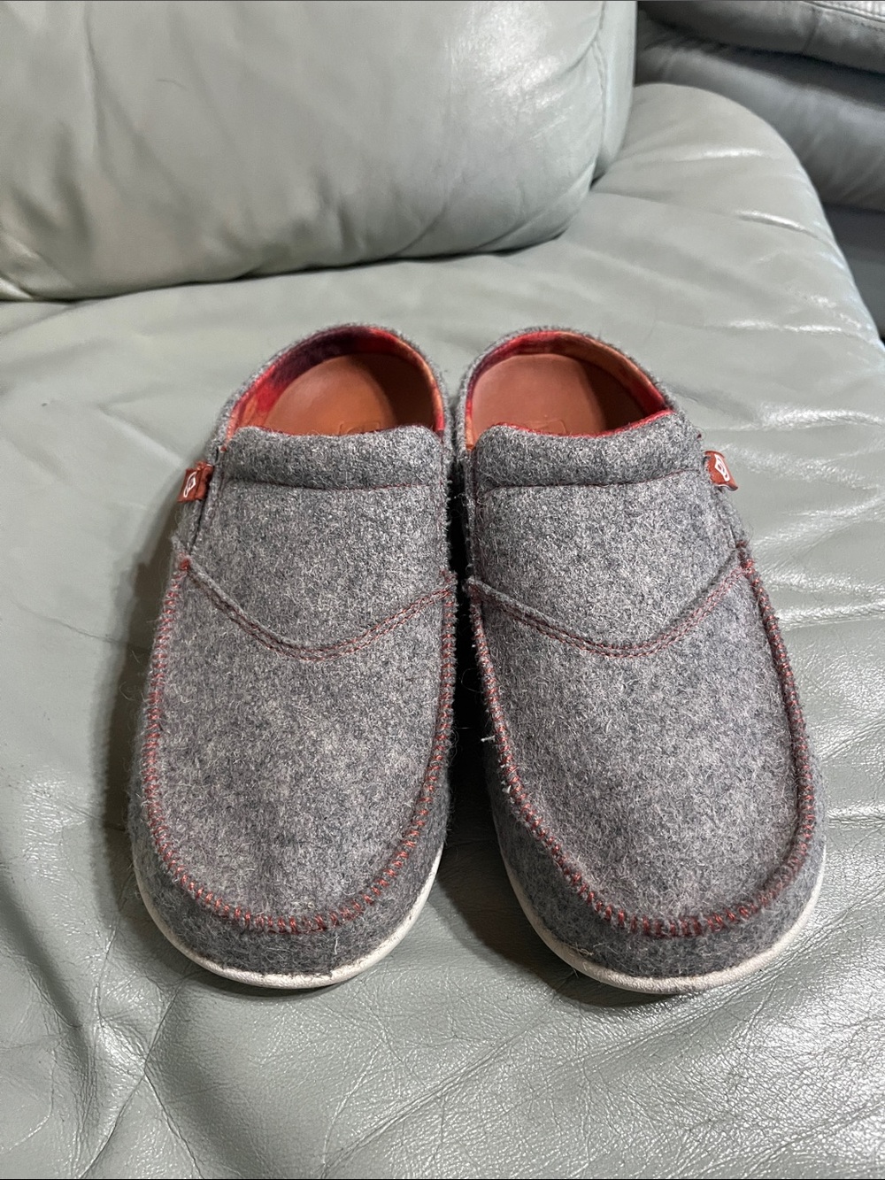 Woman’s Gray Wool Slip-On Casual Shoes